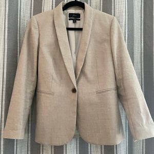 J Crew linen blazer women’s - size 10p Cream Color - Lined - Worn once